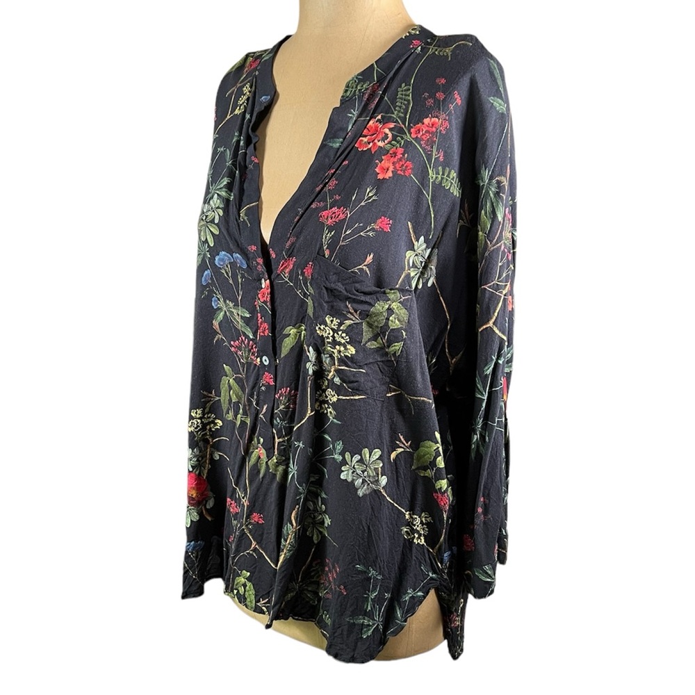 ZARA WOMAN Floral Blouse Size XL